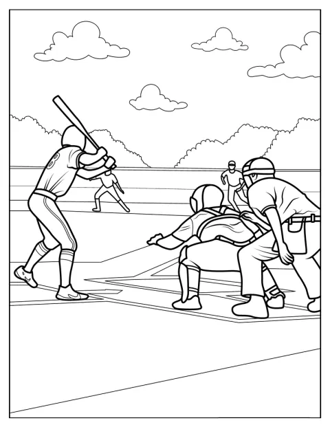 Flere baseballspillere står samlet ute på banen.