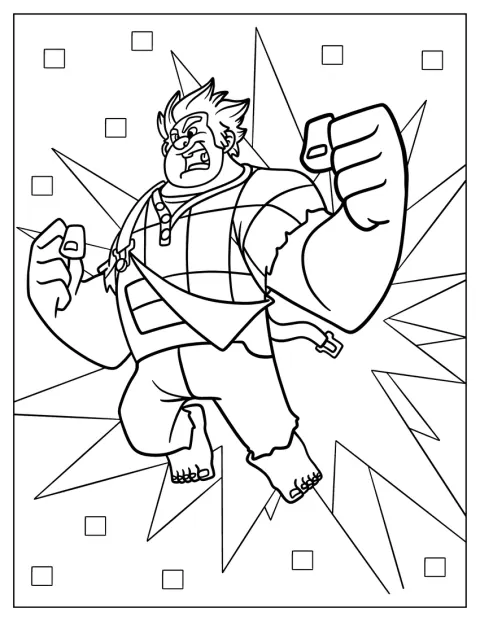 Les Mondes de Ralph affiche une expression furieuse.