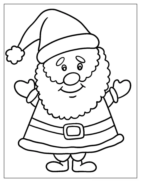 Un Papá Noel de estilo chibi aparece vestido para celebrar la Navidad.