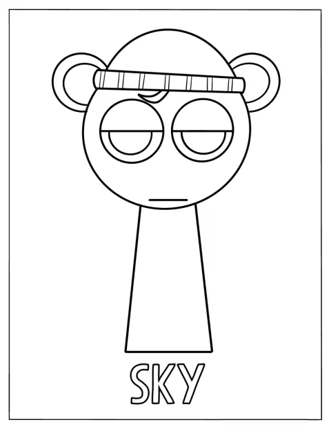 Sky aparece en un diseño sencillo para preescolares.