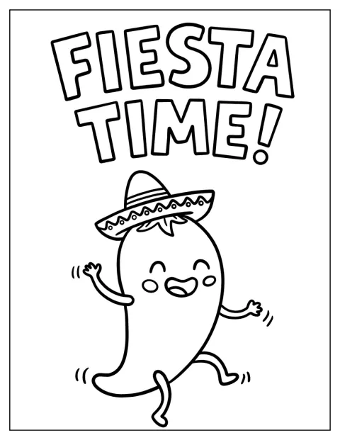 Un peperoncino danza alla festa del Cinco de Mayo.