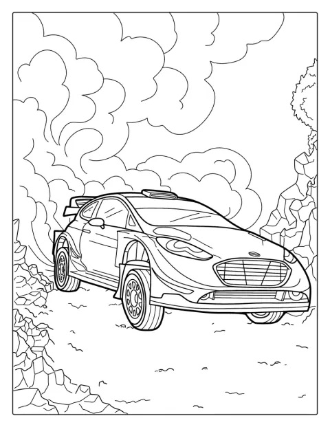 Des voitures de rallye s’affrontent sur une piste.