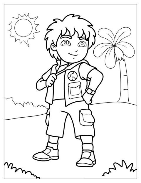 Simple Coloring Sheet Of Diego