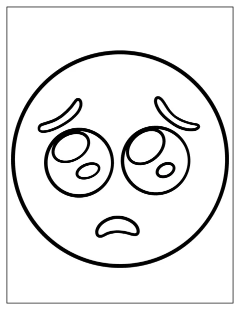 Um emoji triste tem lágrimas a escorrer-lhe pelo rosto.