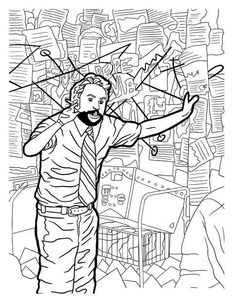 Pepe Silvia, incarné par Charlie Day, apparaît dans une scène inspirée du mème.