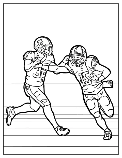 En quarterback står redo under en amerikansk fotbollsmatch.