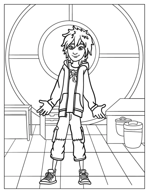 Hiro Hamada glimlacht in deze afbeelding uit Big Hero 6.