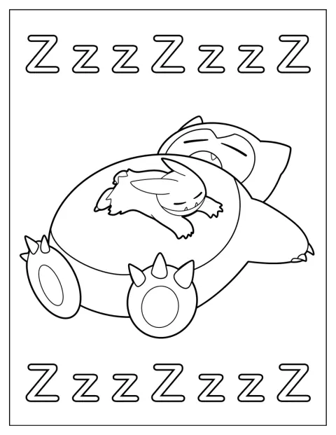 Gengar s-a așezat și doarme pe burta lui Snorlax.