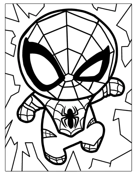 Spider-Man står klar i sin velkjente drakt.