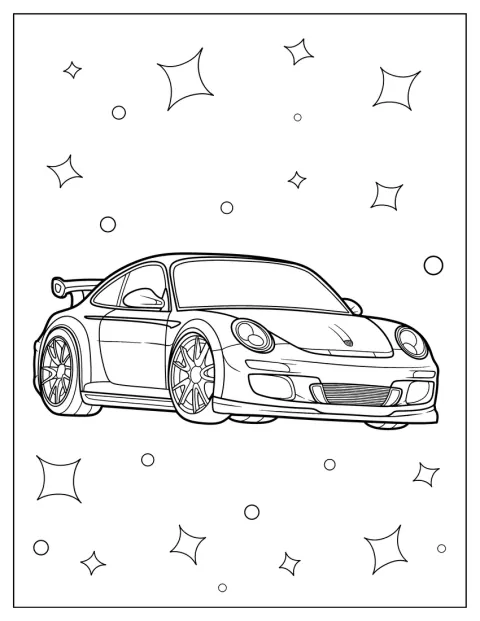 Egy Fujimi 1:24 méretarányú Porsche modell látható.