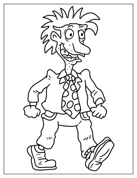Stu Pickles merge, conturat simplu.