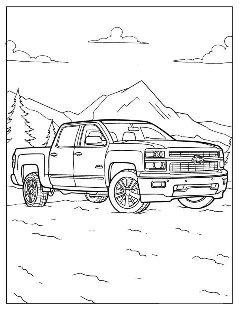 Der Chevrolet Silverado steht im Cowboy-Stil bereit.