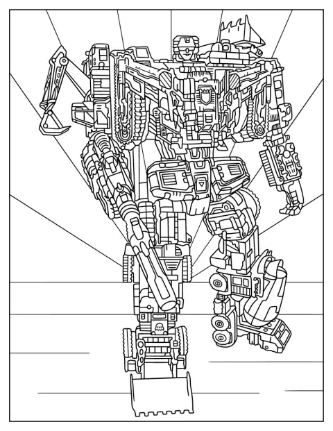細かな装甲をまとったオートボットのロングハウルが描かれています。