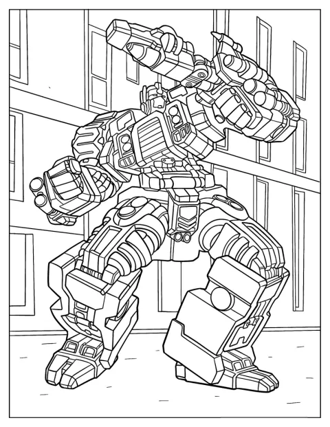Optimus Prime Coloring Page Using Ion Blaster In Battle