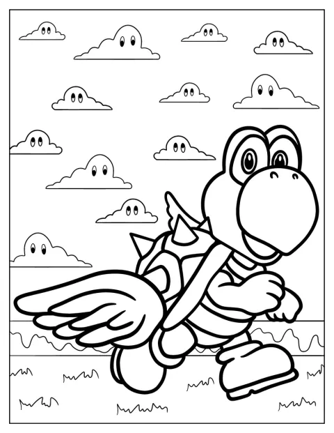 Koopa Troopalla on siivet selässään.
