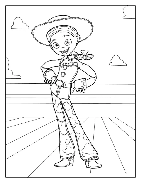 Jesse, la vaquera, posa con su sombrero y su atuendo del Oeste.