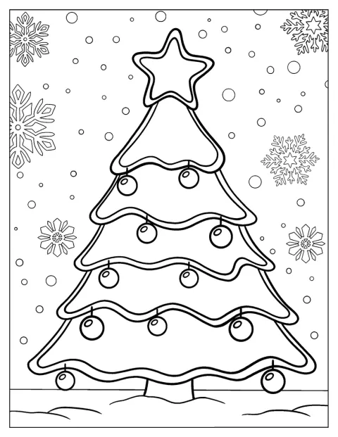 Un árbol de Navidad aparece decorado para las fiestas.