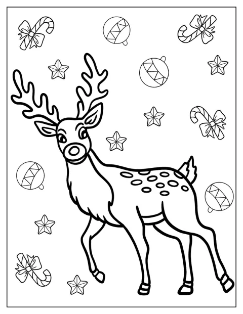 Rudolph mostra enormi corna e un corpo coperto di macchie.