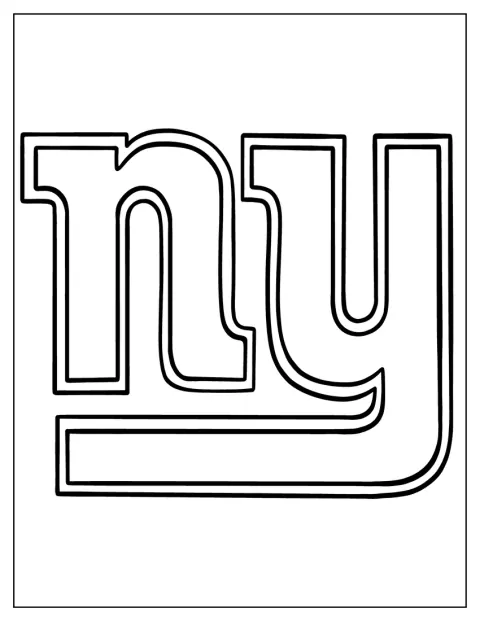 Het logo van de New York Giants staat centraal.