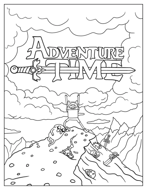 Finn og Jake står på en klippekant i Adventure Time.