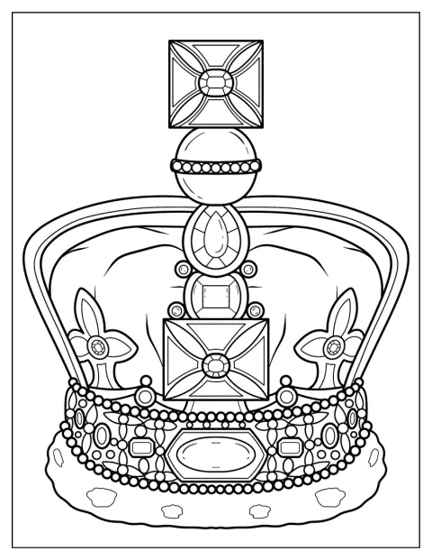 St Edward’s safir vises som en stor, fasettslipt edelstein.