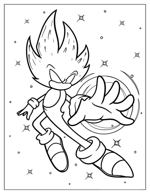 Hyper Sonic scatena un attacco potenziato.