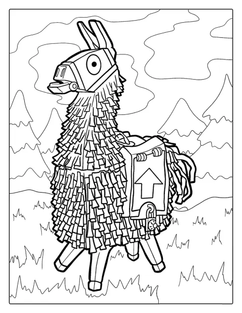 Urocza lama z Fortnite uśmiecha się i prezentuje swoją charakterystyczną grzywę.
