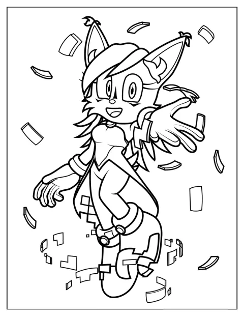Nicole the Holo-Lynx posa com uma expressão meiga.