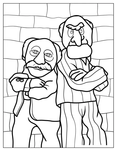 Statler y Waldorf posan espalda con espalda.