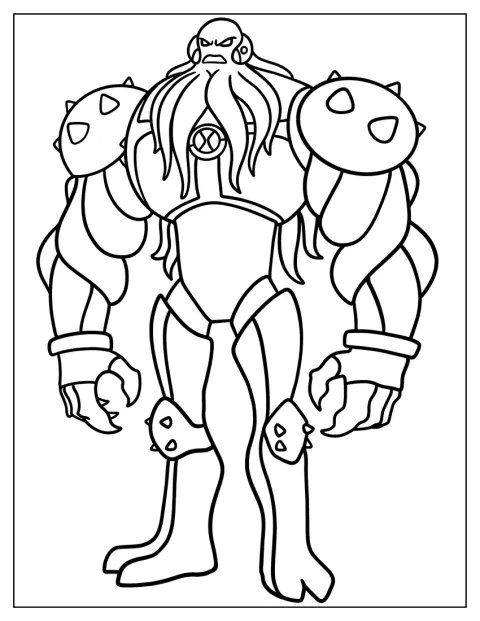 ガックスの姿が、シンプルな輪郭線で描かれています。