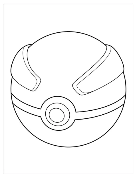 Great Ball Pokéball Coloring Page