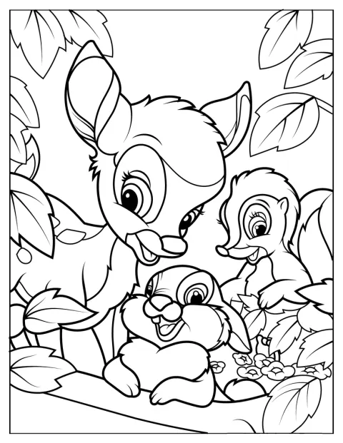 Bambi, Blossom e Fiore sorridono mentre si ritrovano insieme.