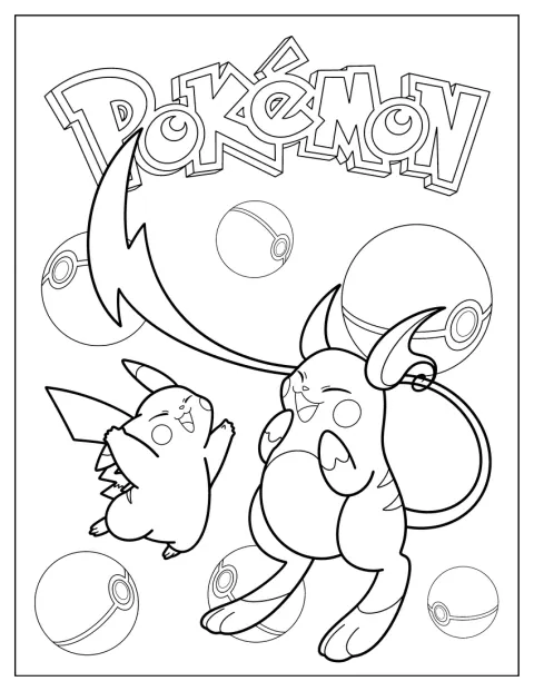 Pikachu y Raichu posan juntos en un póster de Pokémon.