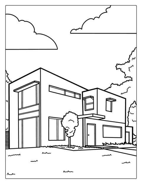 Une maison contemporaine met en valeur une architecture moderne.