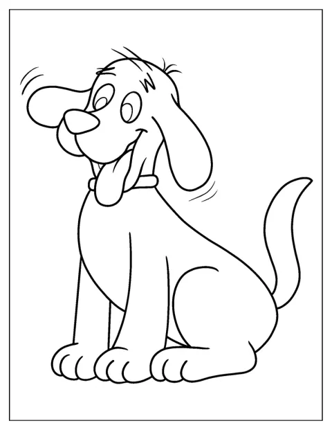 Clifford appare felice e tiene le sue grandi orecchie abbassate.
