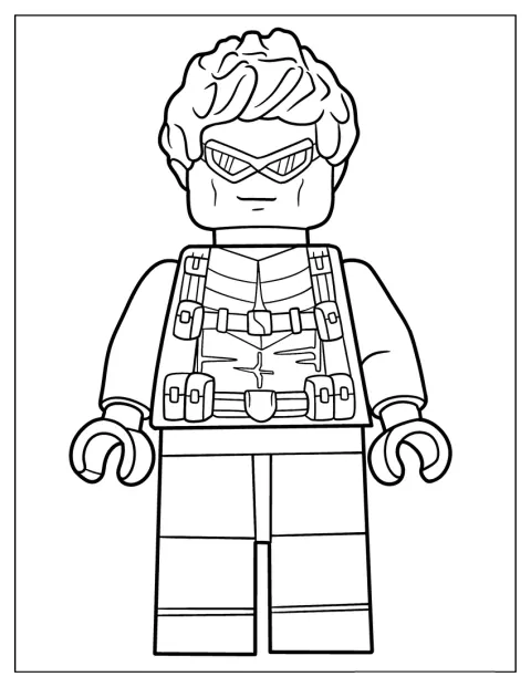 A Lego Sólyomszem figurája íjjal és nyíllal áll.