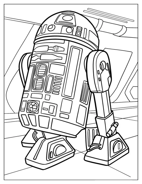 R2-D2 está dentro de una nave espacial.