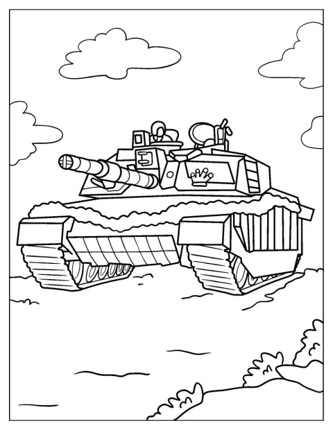 En skytt sitter i en brittisk Challenger 2-stridsvagn.