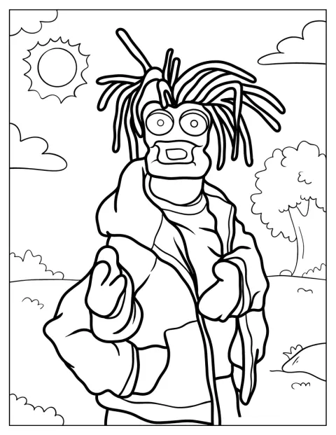 Pepe The King Prawn står iført en hættetrøje.