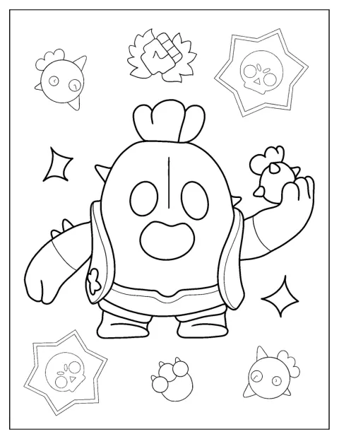 Spike appare in versione kawaii, con un’espressione tenera.