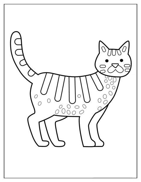 Een kat staat op de boerderij.