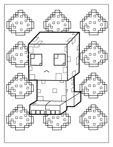 Egy aranyos, kawaii stílusú Minecraft Creeper látható.