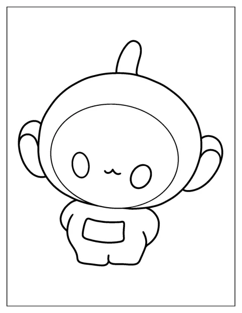 Dipsy sourit, les bras le long du corps.