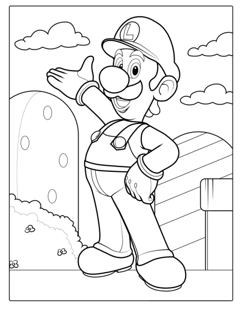 Luigi aparece no mundo de Super Mario World.
