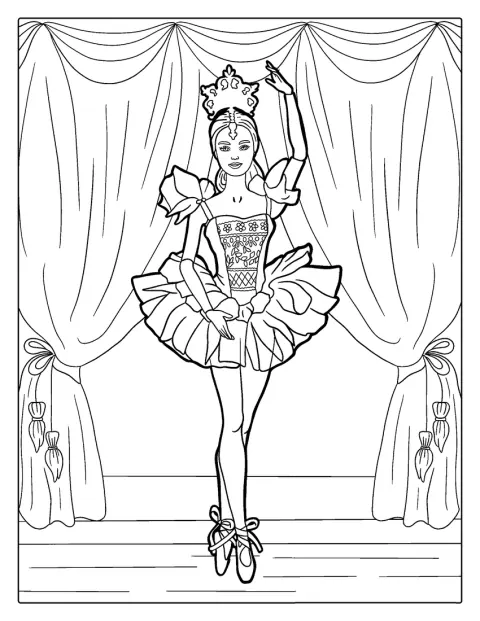Barbie aparece vestida de bailarina con su tutú.