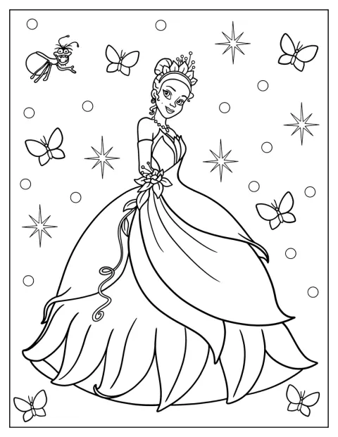 ティアナの周りに、さまざまな虫たちが集まっています。