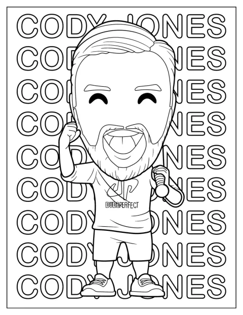 Cody Jones è ritratto in versione chibi, con un aspetto tenero.