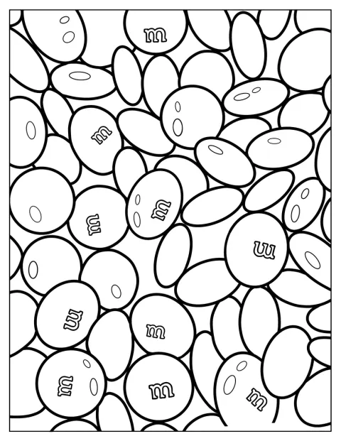 M&M’s fyller hele motivet.