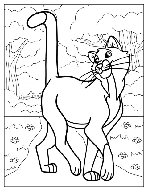 Thomas O'Malley se prochází parkem.