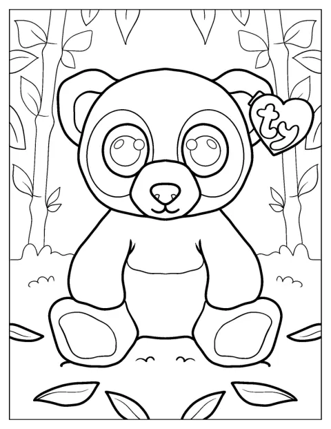 Bamboo, um Beanie Boo adorável, posa com as orelhas levantadas.